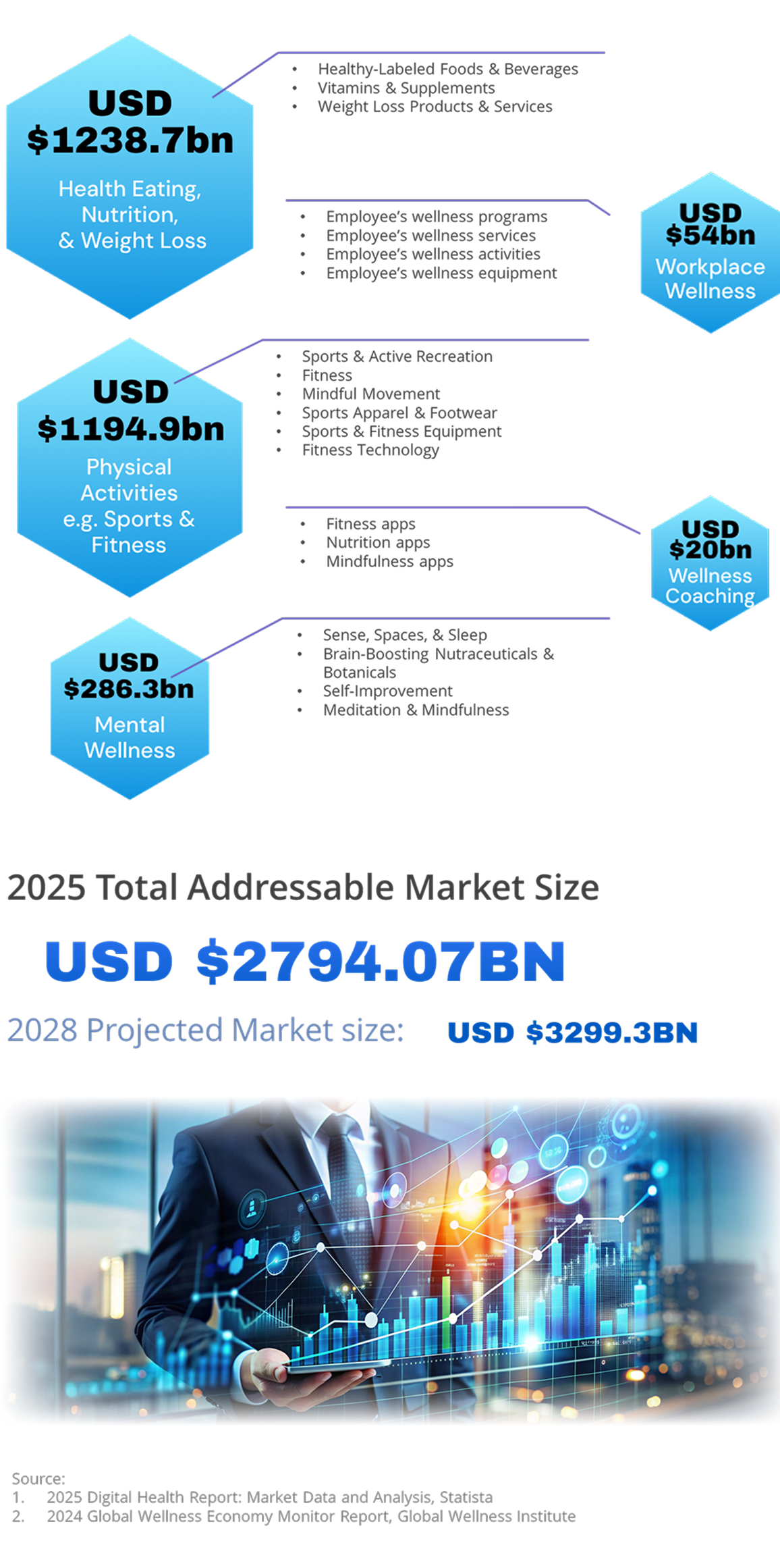 Global Total Addressable Market Segments for Health & Wellness