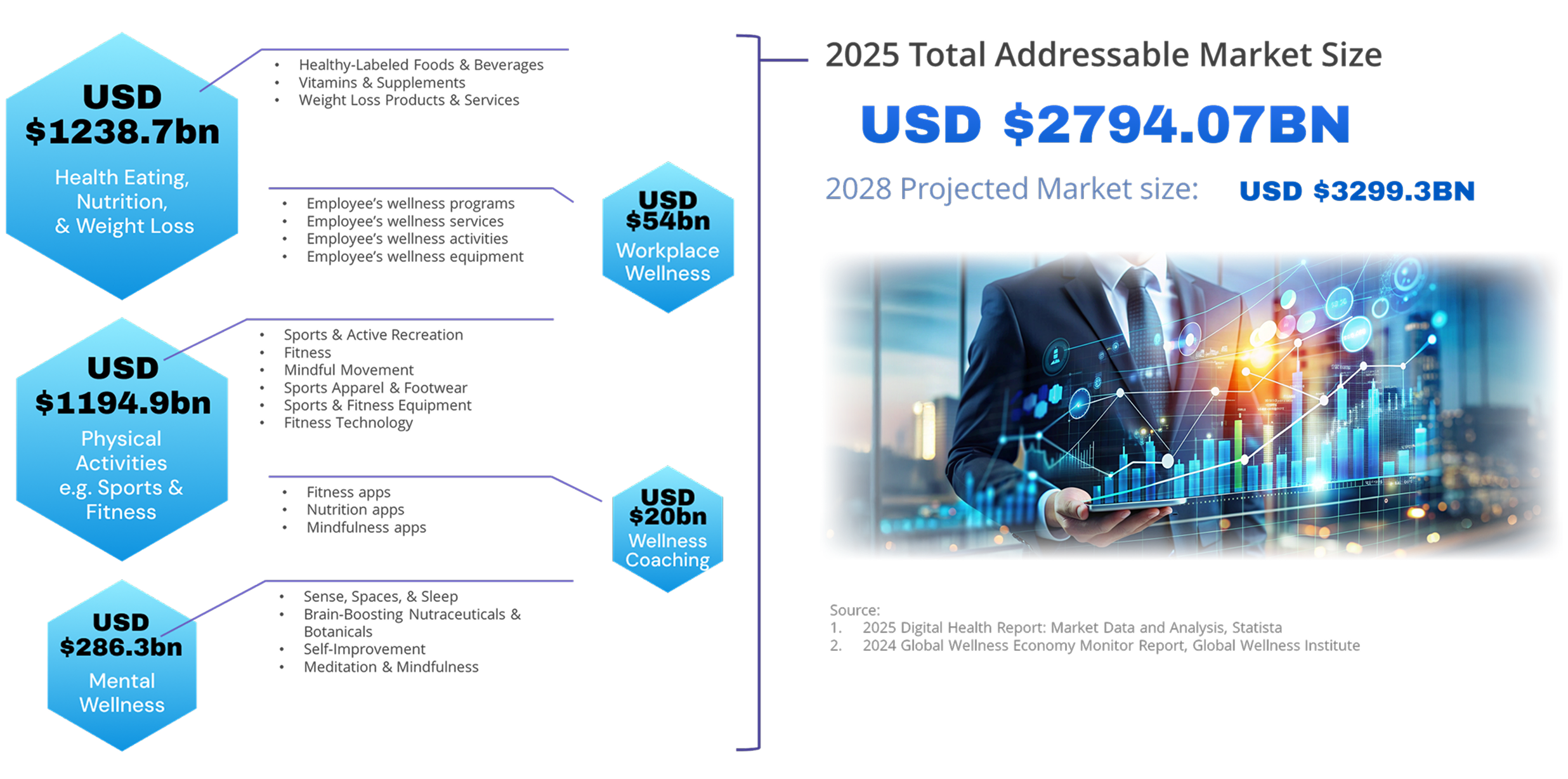 Global Total Addressable Market Segments for Health & Wellness